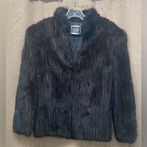 Saga Furs Dark Brown Teddy Jacket